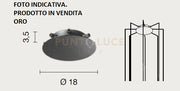 OBA0015 BASE TONDA 8 FORI ORO  D.18CM H.3,5CM PER SOSPENSIONE