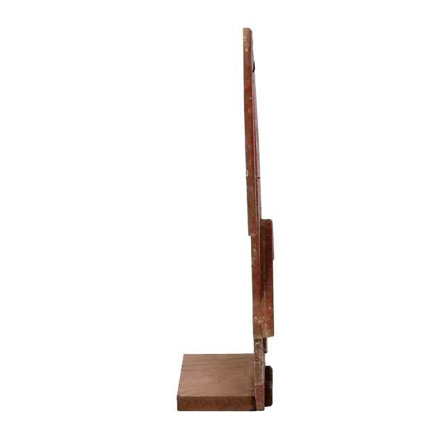 Gnomo legno ragazza rosso cm 18,5x7,5xh30