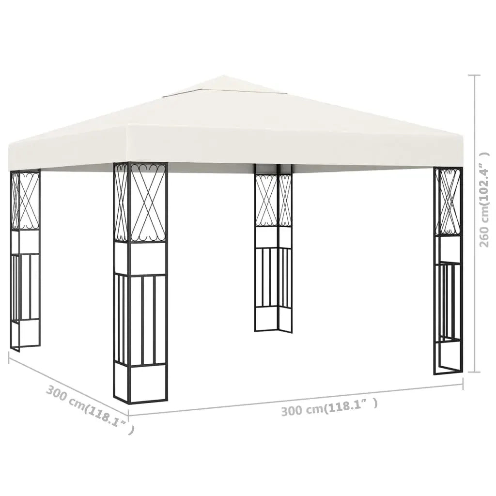 Gazebo | Pergolato 3x3 m Crema in Tessuto