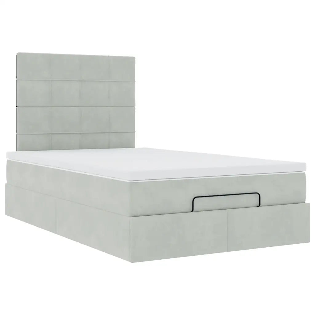 Struttura Letto Pouf con Materassi 120x190 cm Velluto 3313457