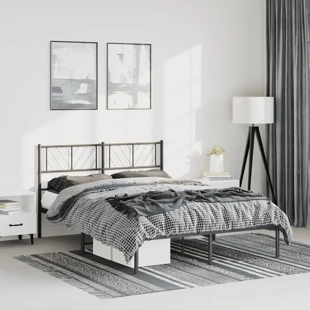 Giroletto con Testiera in Metallo Nero 135x190 cmcod mxl 130834