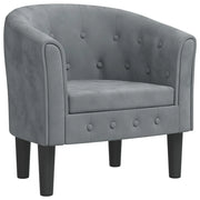 Poltrona | Sedia Relax Cabriolet Grigio Scuro in Velluto