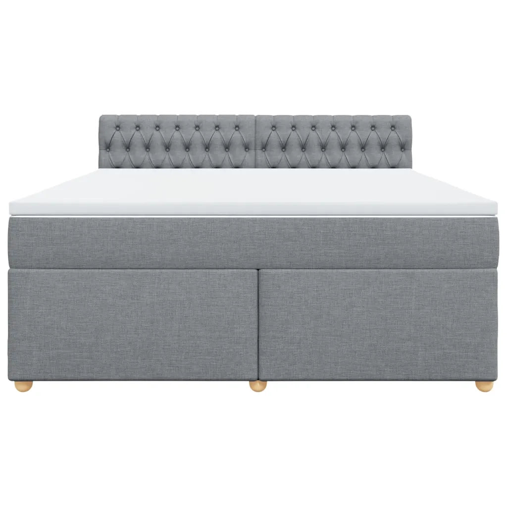 Giroletto a Molle con Materasso Grigio Chiaro180x200 cm Tessuto 3289066