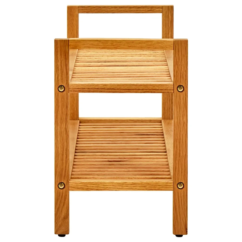 Scarpiera | Mobile per scarpe con 2 Ripiani 100x27x40 cm in Massello di Rovere