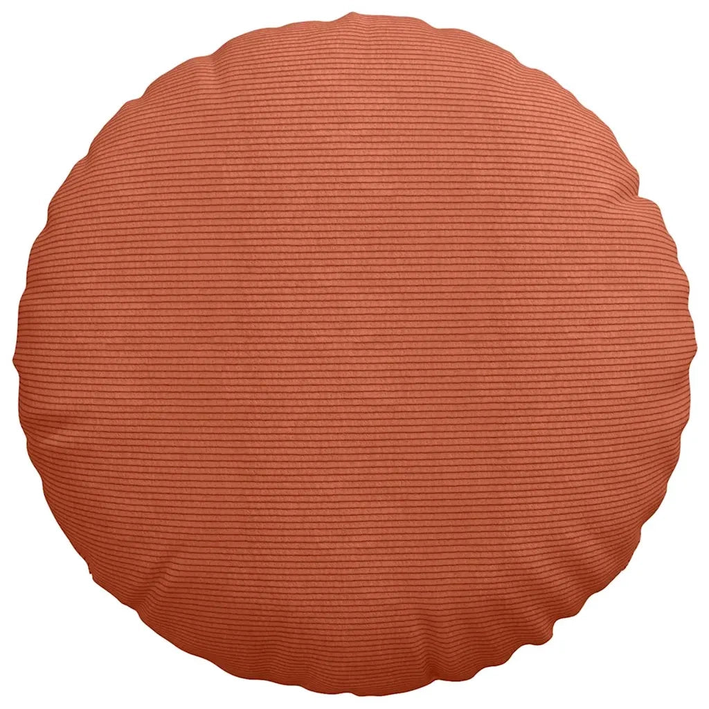 Cuscini per Seduta 2 pcs Rosso Arancio Ø 80 cm Tessuto in Cords