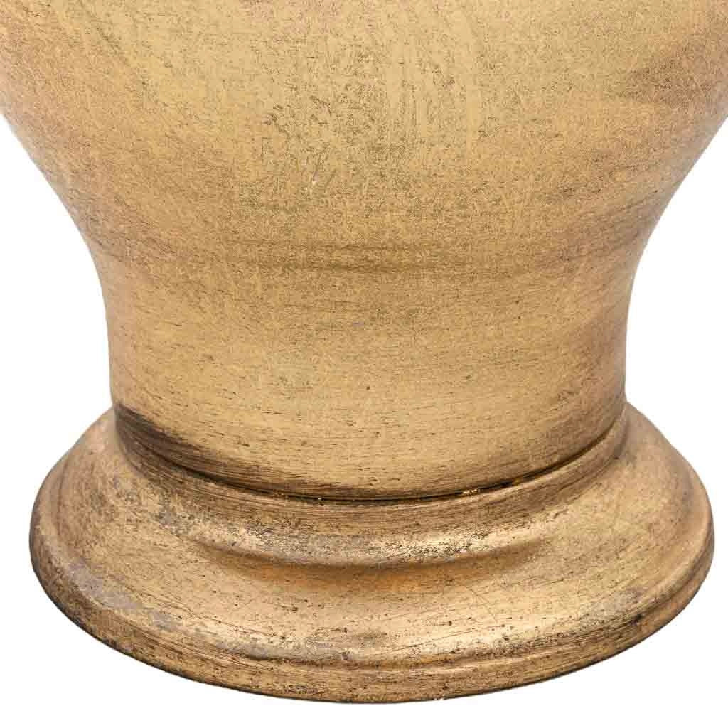 Vaso in metallo dorato 19,5x19,5x34,5h cm