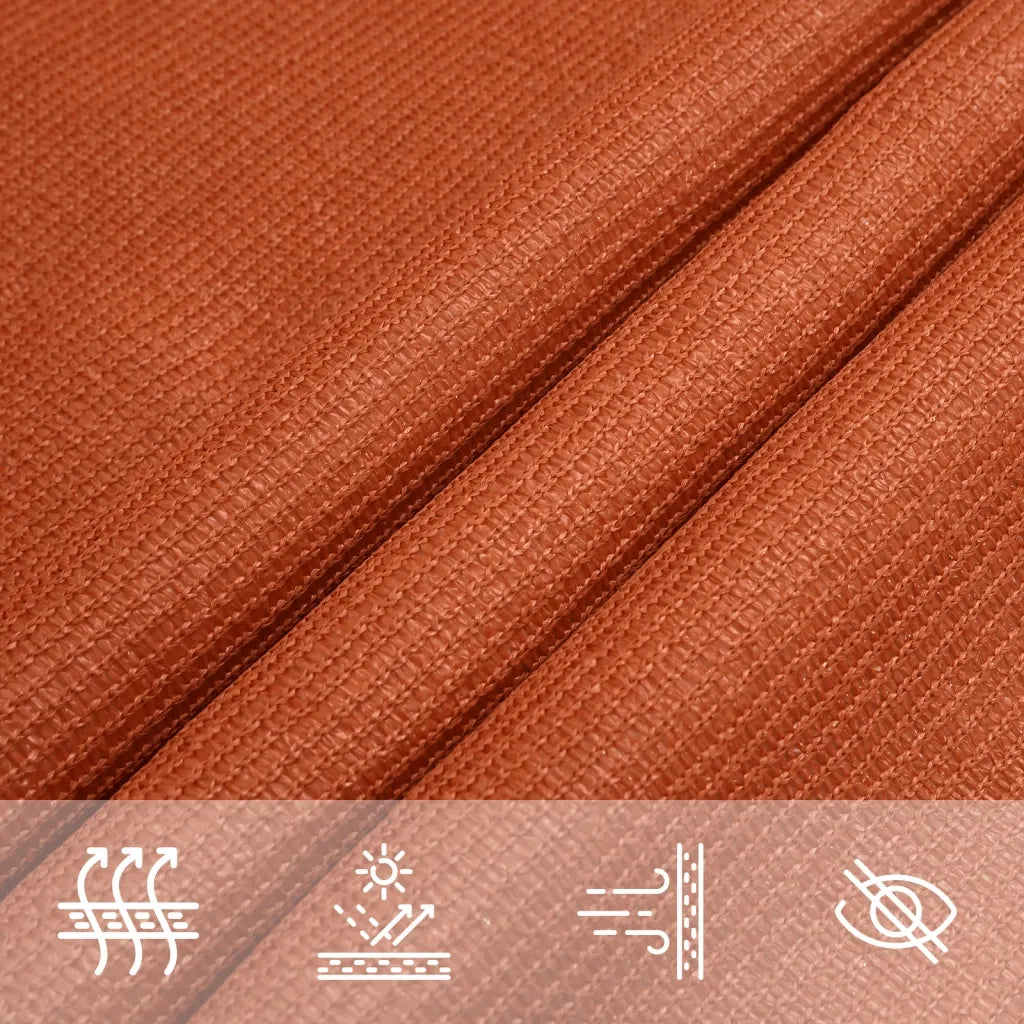 Vela Parasole 160 g/m² Rettangolare Arancione 3x5 m in HDPE 311679