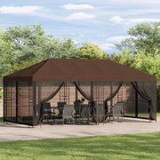 Copertura Tenda Gazebo 6 x 3 m Marrone Poliestere 190 900409