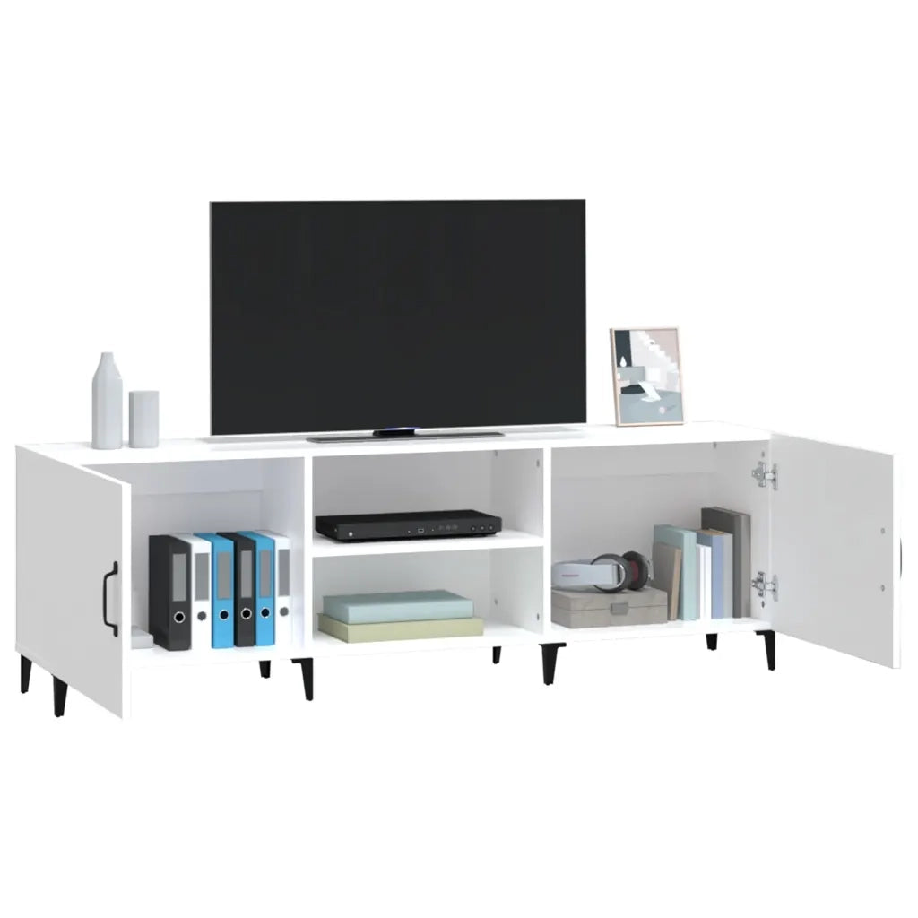 Mobile Porta TV Bianco 150x30x50 cm in Legno Multistrato 812627