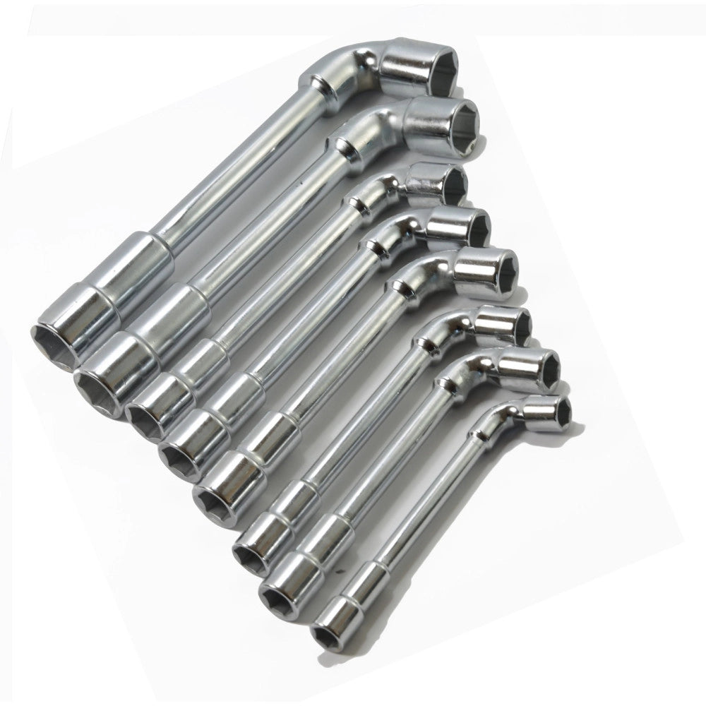 Trade Shop - Set Di 8 Chiavi A Pipa Esagonali 8 - 22mm Chiavi Bussola  8 10 11 12 13 14 17 19 -