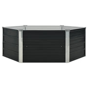 Fioriera | Cassetta per fiori | Vaso Antracite 129x129x45 cm in Acciaio Zincato