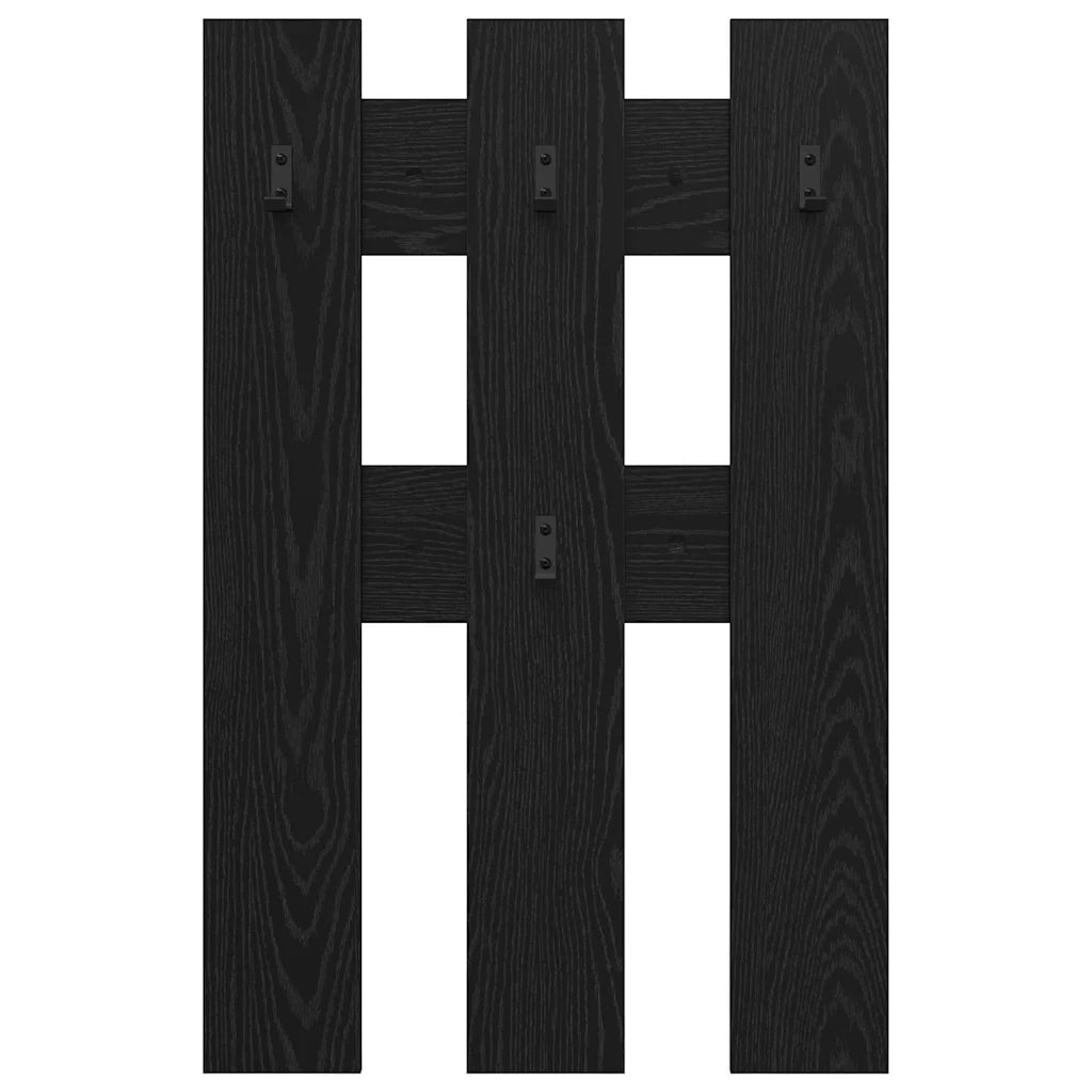 Appendiabiti a muro Rovere Nero 65 x 3 x 100 cm 874500