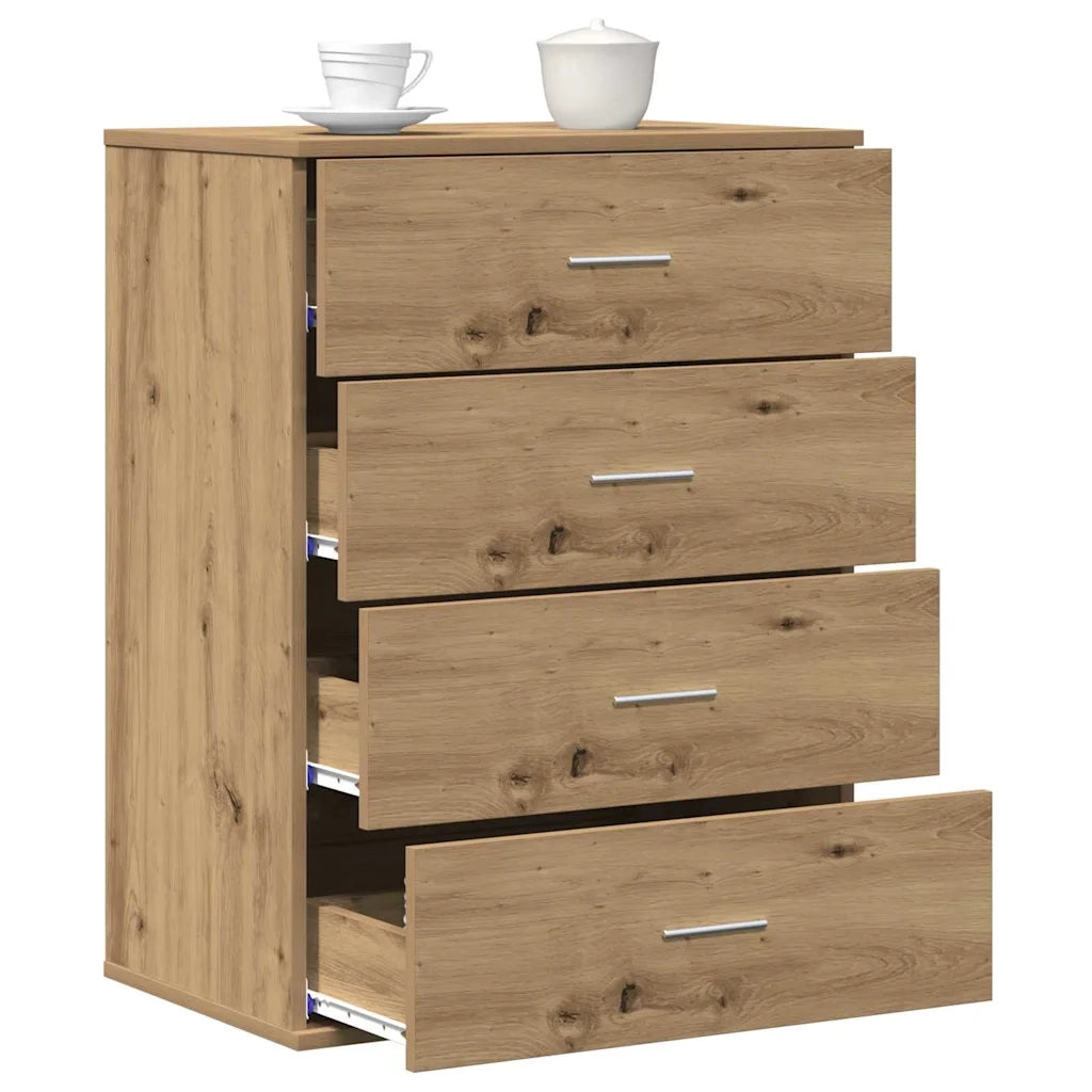 vidaXL Credenza rovere artigianale 60 x 39 x 80 cm Legno multistrato