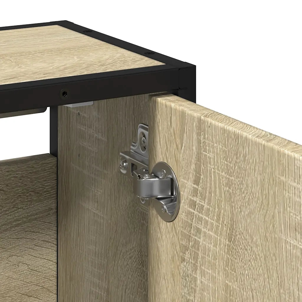 vidaXL Mobile Bagno con Specchio Rovere Sonoma 65x20x60 cm Multistrato