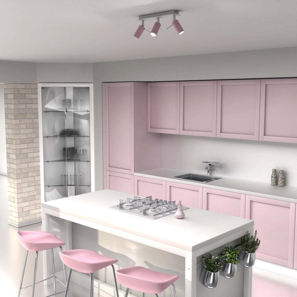 Plafoniera PRESTON orientabile 3xGU10 40W rosa Milagro