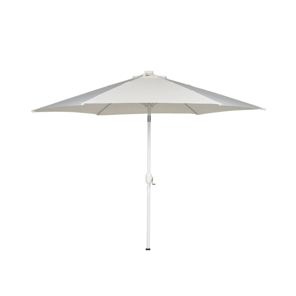 Ombrellone da Giardino con Luci Led e Palo Centrale in Alluminio Colore: Bianco