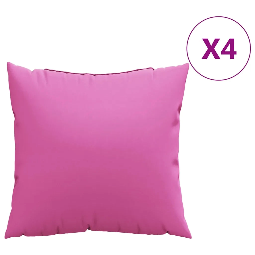 Cuscini Scatter 4 pz | Cuscini per sedie Rosa 60 x 60 cm Tessuto in Poliestere