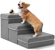 Trappola per cani per piccoli cani, 3 gradini trappola per gatti pieghevole con contenitori per oggetti trappola per animali per divano e letto trappola per cani