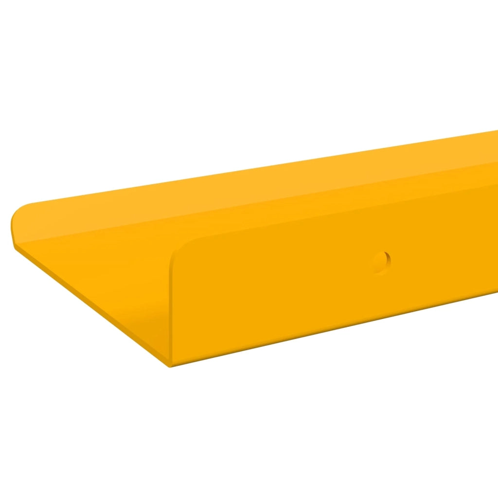 Mensola sospesa 4 pcs Giallo senape 80 x 9 x 2,5 cm Acciaio 8003979