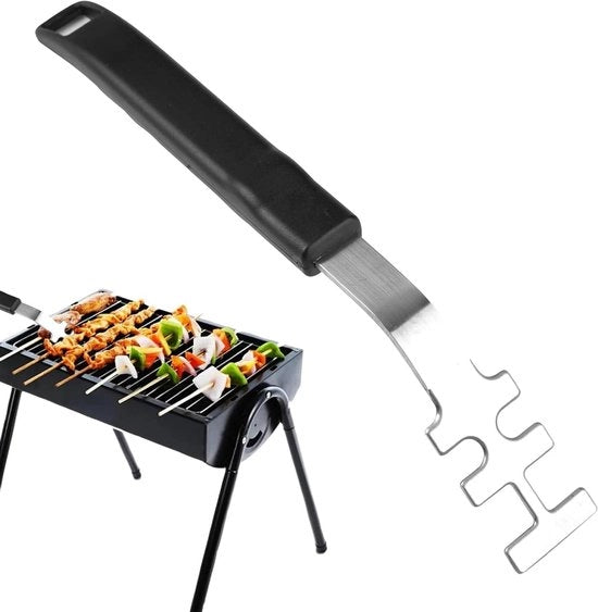 Lift per griglia con impugnatura termoresistente, attrezzo anti-brand per barbecue, estensione per griglie in ghisa e acciaio inossidabile - 27cm