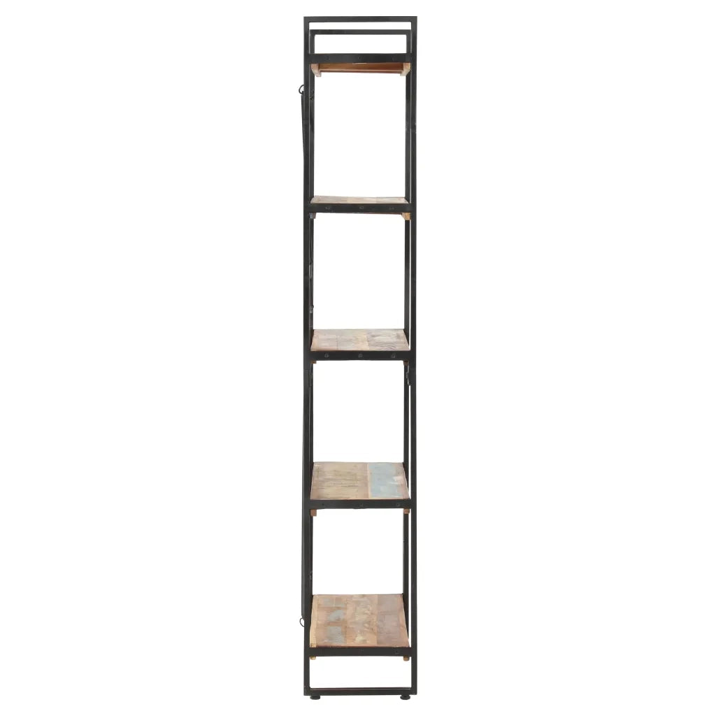 Libreria a 5 Ripiani-Scaffale per Libri-Mobile di Stoccaggio 90x30x180 cm in Legno Massello di Recupero