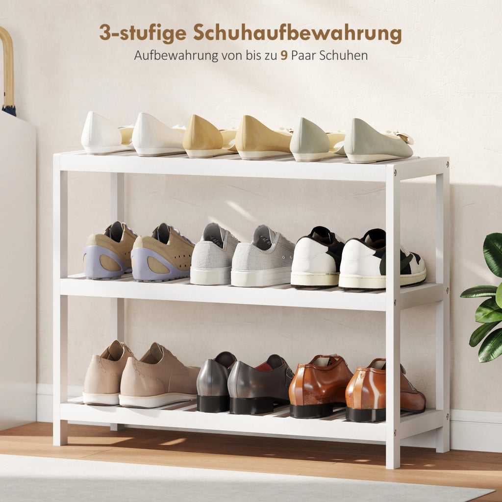 Libreria a 3 livelli in bamb¨´ ¨C Zephmum ¨C Bianco