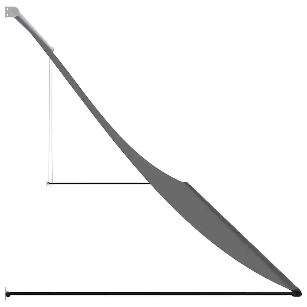 Tenda da Sole Retrattile Antracite 350x150 cm Tessuto e Acciaio 368755