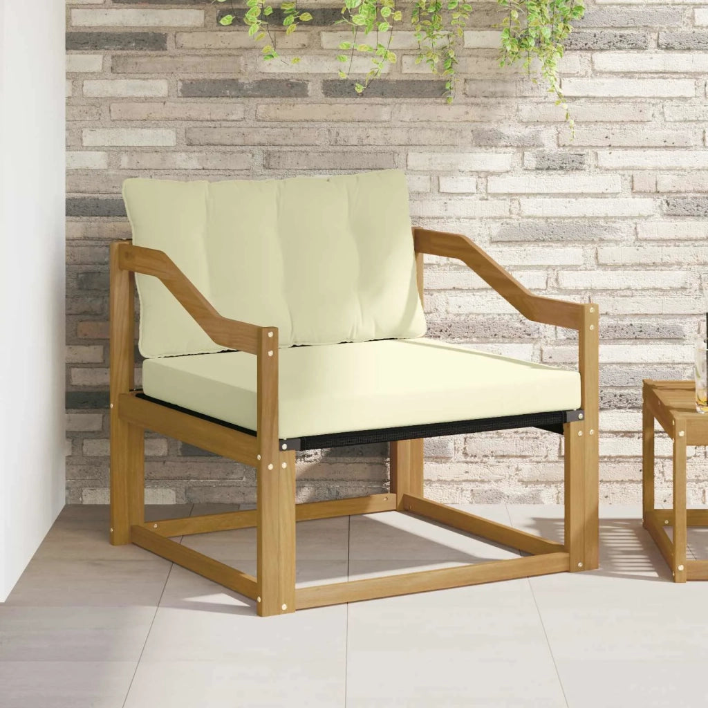 Set di divani da esterno-Sofa da giardino Legno di Acacia Massello e Textilene 128022