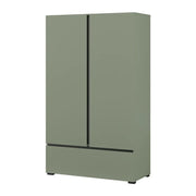Armadio di stoccaggio HAVANA – 2 porte 1 cassetto – Colore verde salvia e nero – Design moderno e compatto