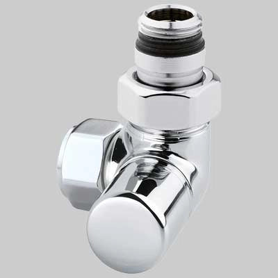 DETENTORE D'ARREDO AD ANGOLO DX CROMO  1/2 x 2419     ARTECLIMA