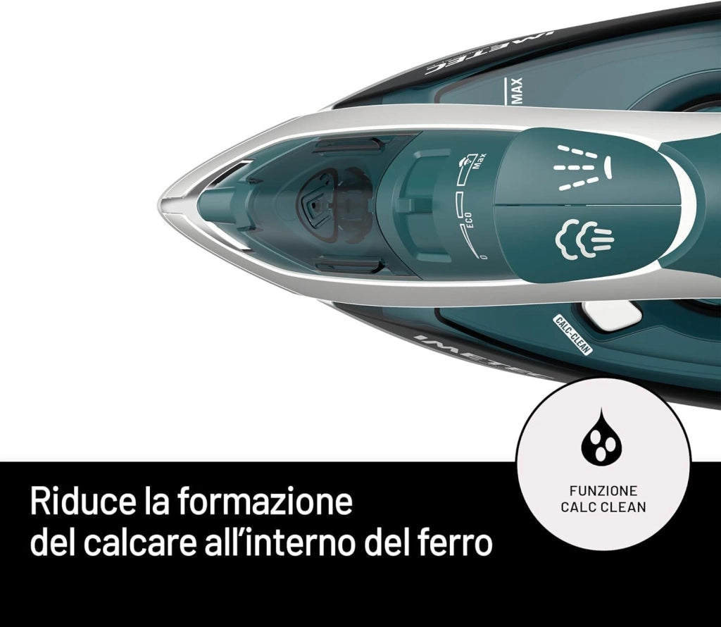 Imetec ZeroCalc Z1 2500 Ferro da Stiro a Vapore 250 ml 2200 W Colpo di Vapore 120g
