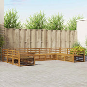 Set divani 9 pcs Naturale Legno di Acacia Massello