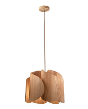 Lampada a Sospensione Pevero in Frassino e Metallo, design moderno, attacco E27, ideale per illuminazione d'interni, diametro 420mm