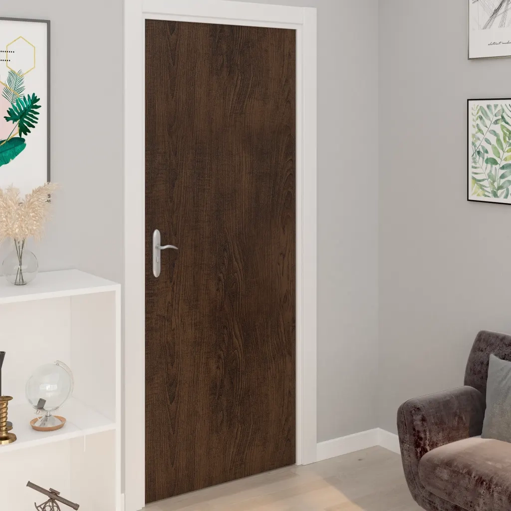 Pellicole Autoadesive per Porte 2 pz Rovere Moro 210x90 cm PVCcod mxl 121055