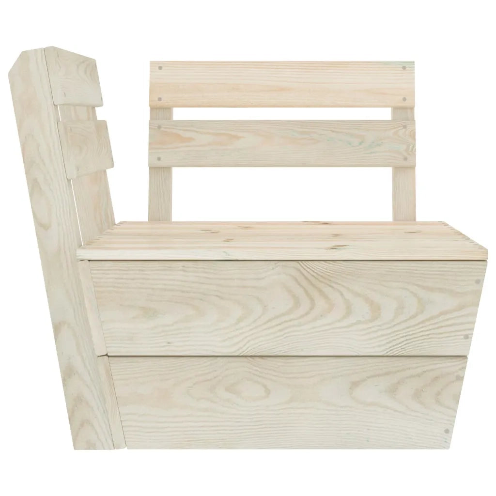 Set Divani da Giardino su Pallet 10 pz in Legno Abete Impregnato 3063732
