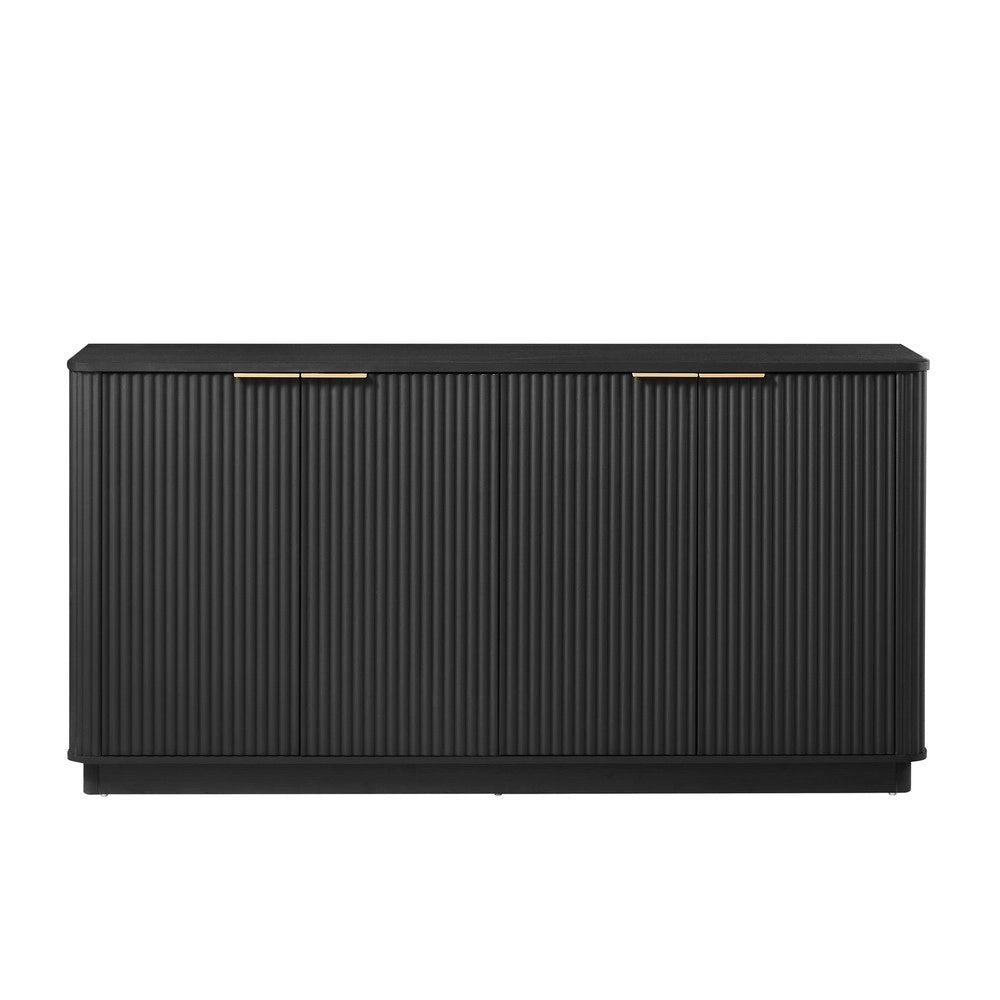 Mobile TV con Credenza ¨C MINIMAL ¨C Nero, Legno, 160x80x40