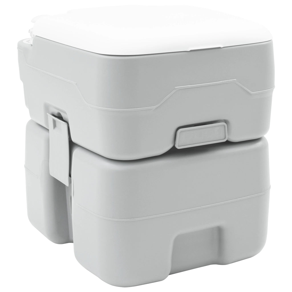 Toilette da Campeggio Corpo Grigio + Coperchio Bianco Non Applicabile