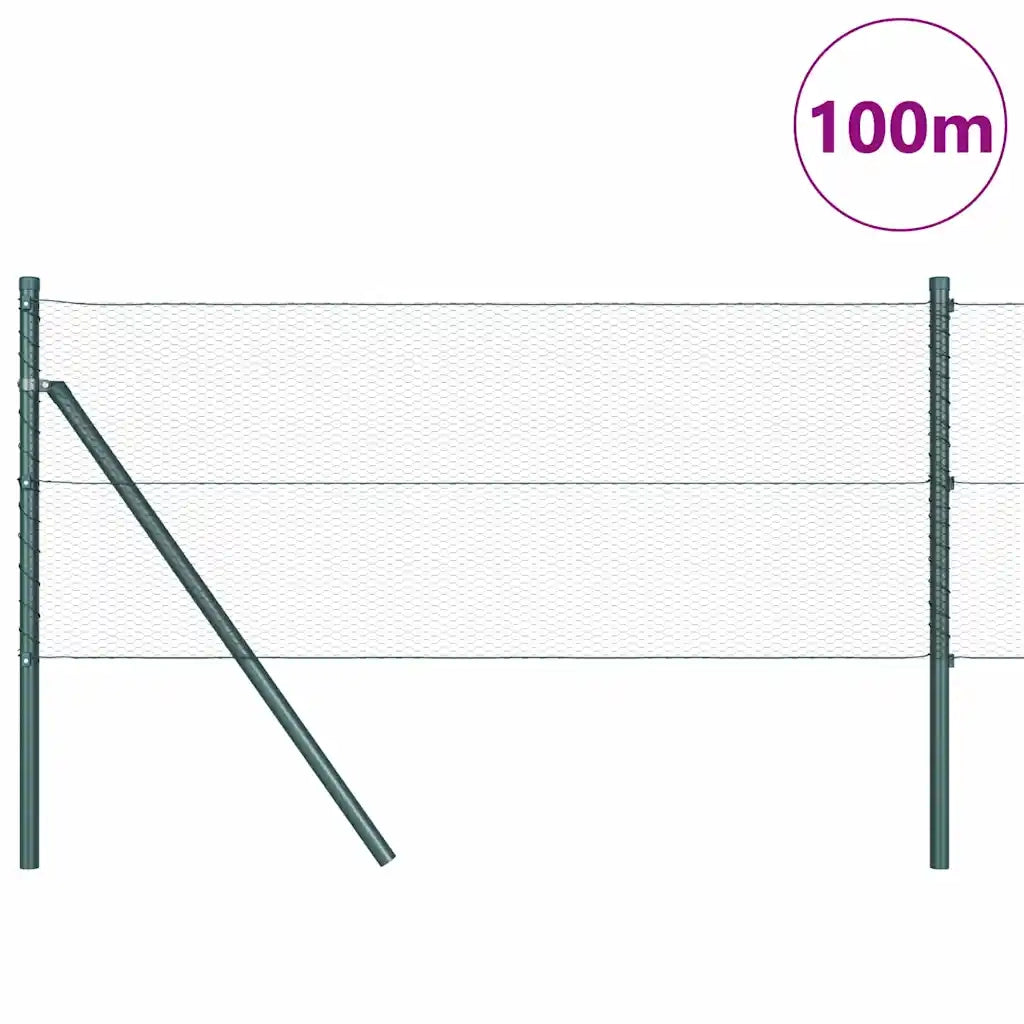 Palo della recinzione Verde 100 x 0,4 m (maglia di 13 mm)