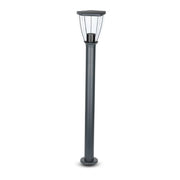 Lampada bollard con copertura trasparente nera
