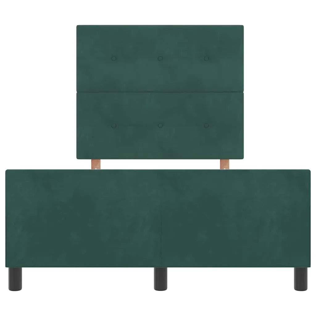 Letto a molle con testiera Verde Scuro 120 x 190 cm Velluto 3344930