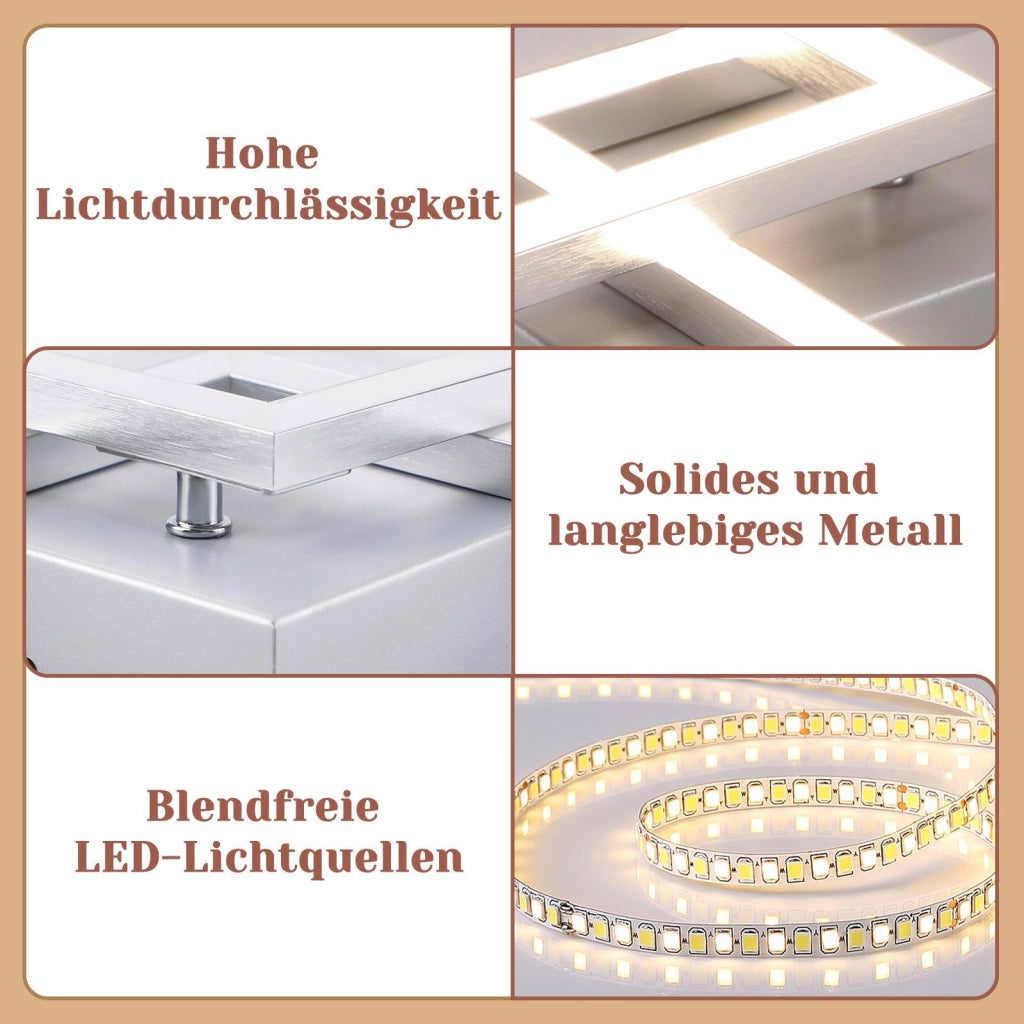 ZMH Lampada da soffitto LED moderna 2 fiamme 24W per soggiorno camera letto corridoio