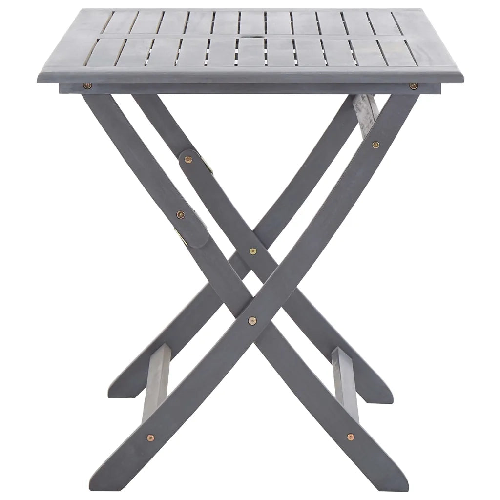 Set da Pranzo per Giardino 7 pz Legno Massello di Acacia Grigio 278922