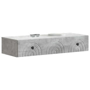 Tavolino da Parete Laterale | Tavolo laterale | Tavolino Grigio Cemento 87,5 x 34,5 x 17 cm