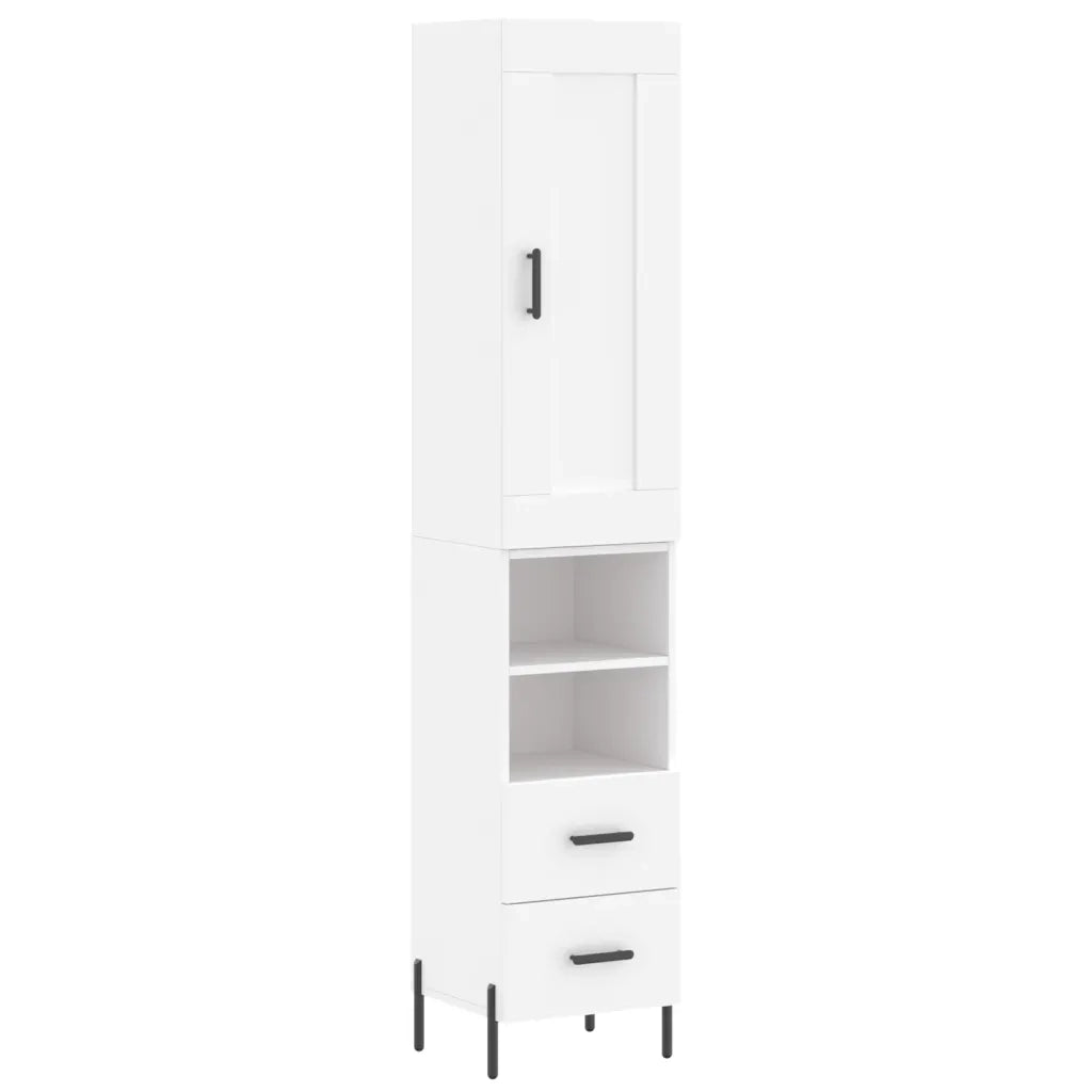 Credenza Bianca 34,5x34x180 cm in Legno Multistrato 3200265