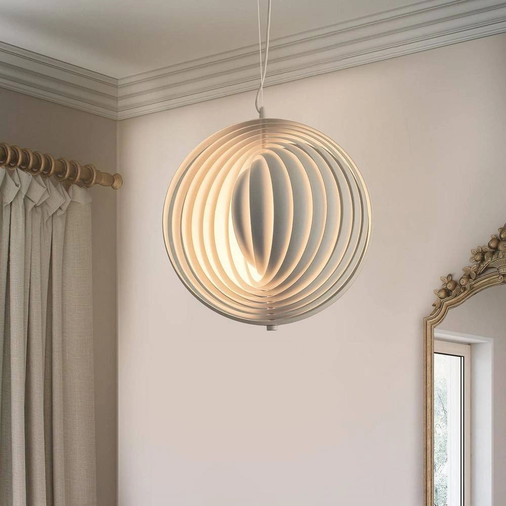 Trade Shop - Lampada A Sospensione 3d Geometrico Cerchio E27 Lampada Regolabile Pendente Lp-85b -