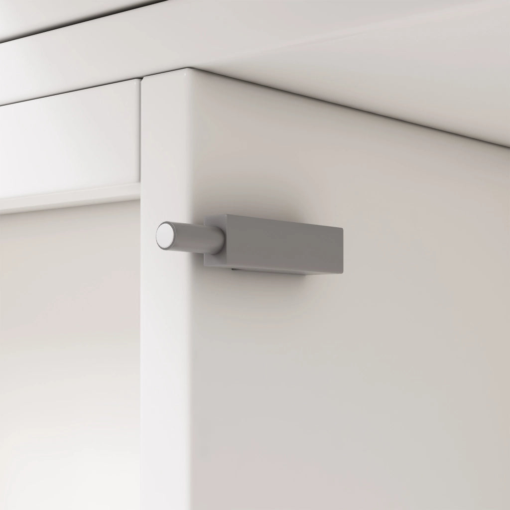 Scrivania 2 in 1 con letto pieghevole, struttura in metallo, materasso incluso, colore bianco