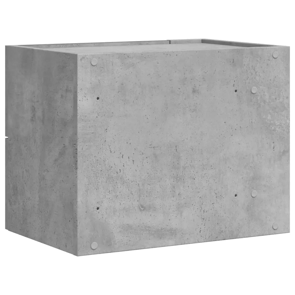 Comodino a Muro Grigio Cemento 45x30x35 cm 848331