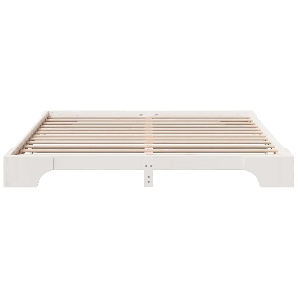 Struttura del letto Bianco 200 x 200 cm Pino massello