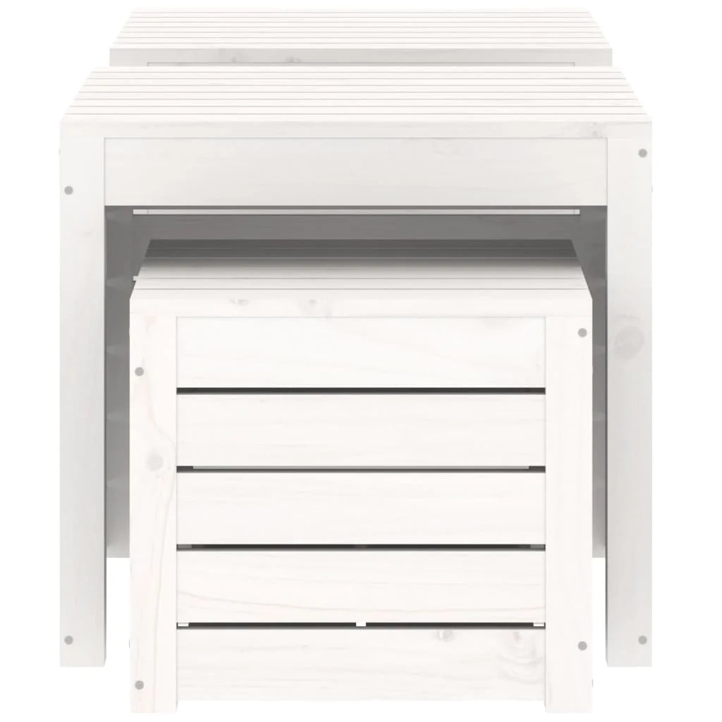 Set di 3 contenitori da giardino in legno massello di pino bianco 02_0013174