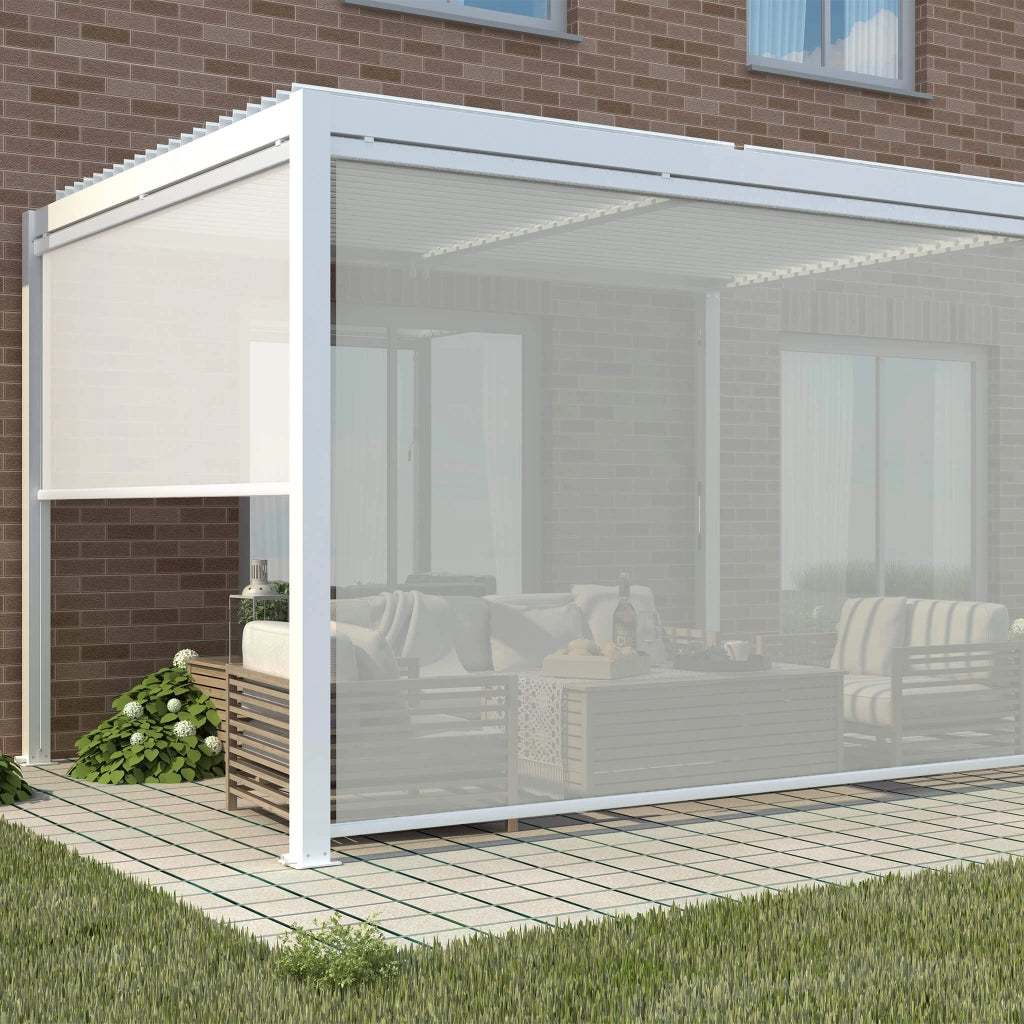 Parete laterale per pergola in alluminio textilene - TONY